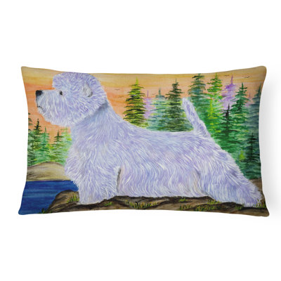 Coussin décoratif intérieur/extérieur westie