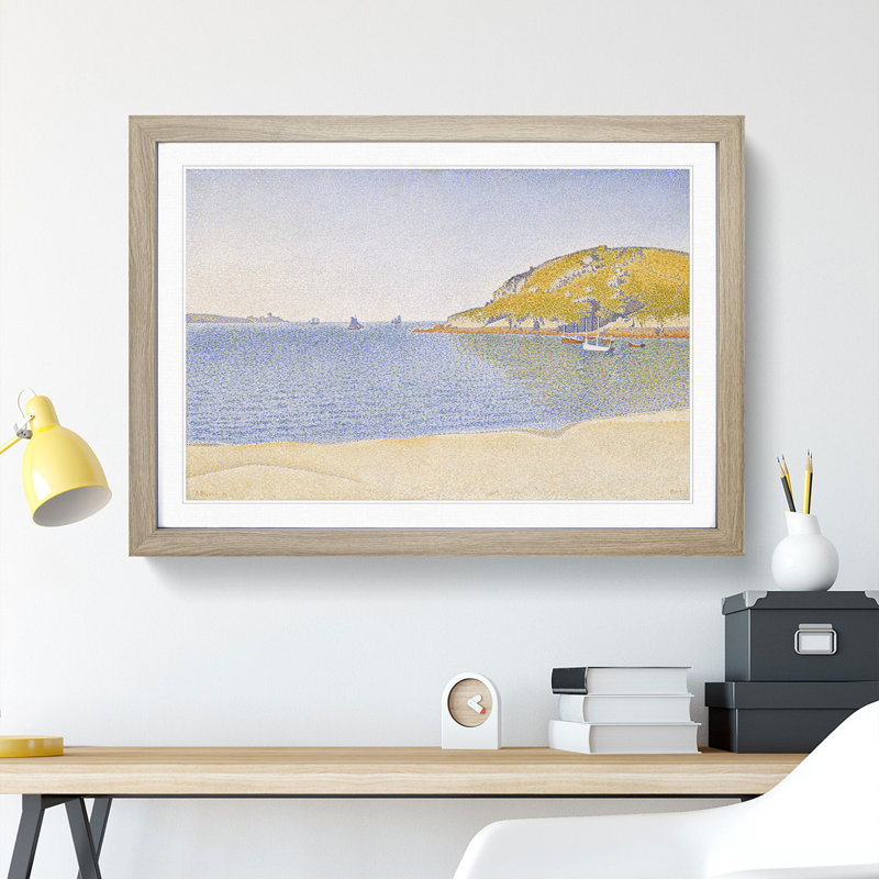 Port of Saint-Cast by Paul Signac - Framed Print, 48cm H x 65cm W x 2cm D, Oak Framed