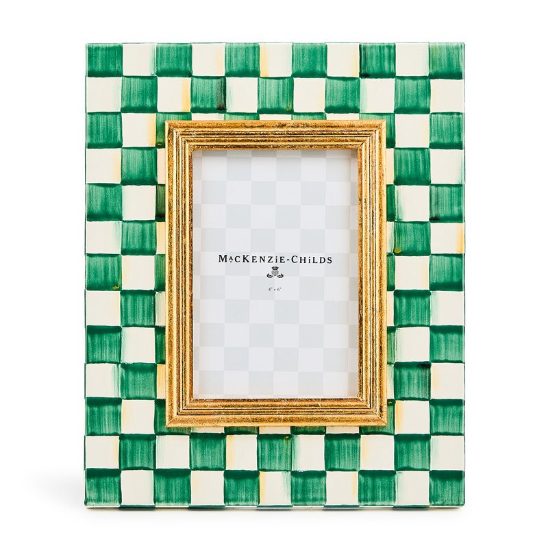 Emerald Check Frame, 4" x 6"