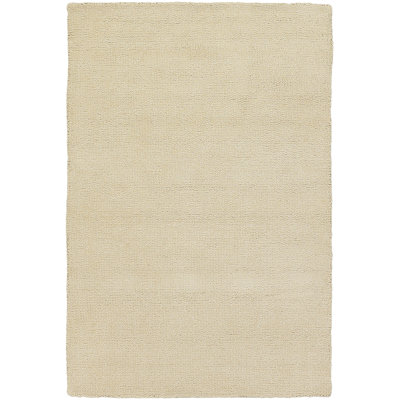 Tapis intérieur blanc en laine touffeté à la main Lansvale