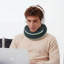 Oreiller de voyage Vesta Loop en mousse à mémoire de forme spiralée - Soutien personnalisable à 360° pour la nuque et le menton avec housse réversible rafraîchissante/chaude