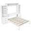 Grand lit escamotable avec tablettes de rangement et tiroirs, grand-129223356