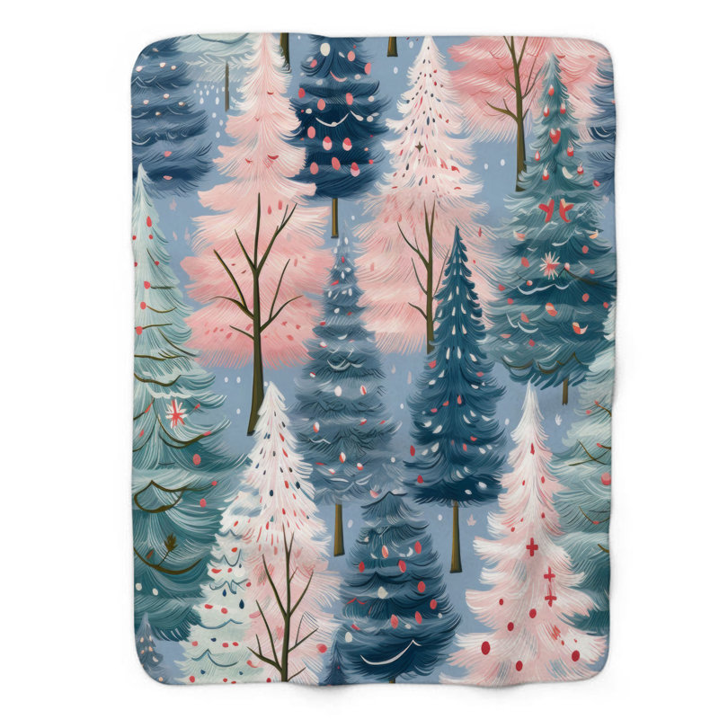 Subtle Pines - 1 Piece Premium Blanket, Twin