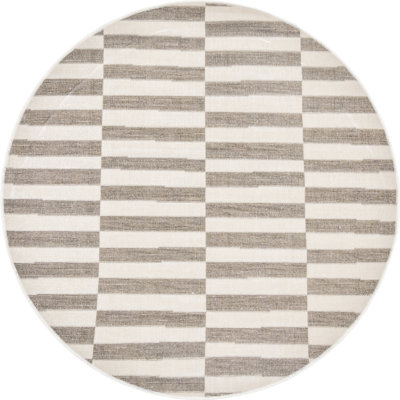 Tapis rayé ivoire / noir Arzilla