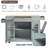 Bickley  Kitchen Island With Tilt-out Trash Can, Power Outlet, Internal Storage Rack, 3 Drawers And 3 Open Side Racks-974263556