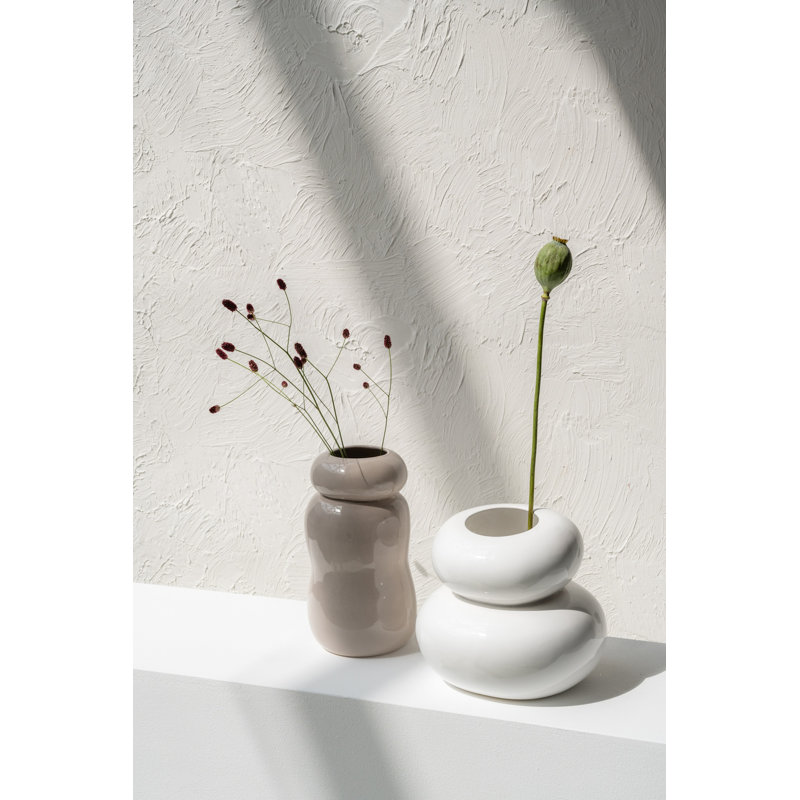 Vase Eladio Pebbles - blanc