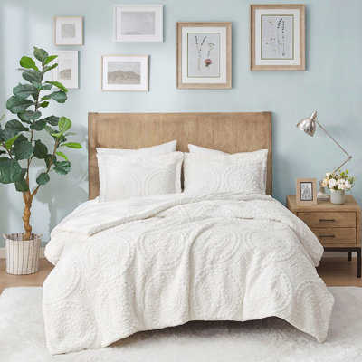 Édredon brodé en fausse fourrure, taille simple, coquillage