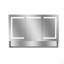 48 po X P 32 po H Grande armoire à pharmacie rectangulaire encastrée ou à fixation en surface en aluminium argenté avec miroir (armoire)