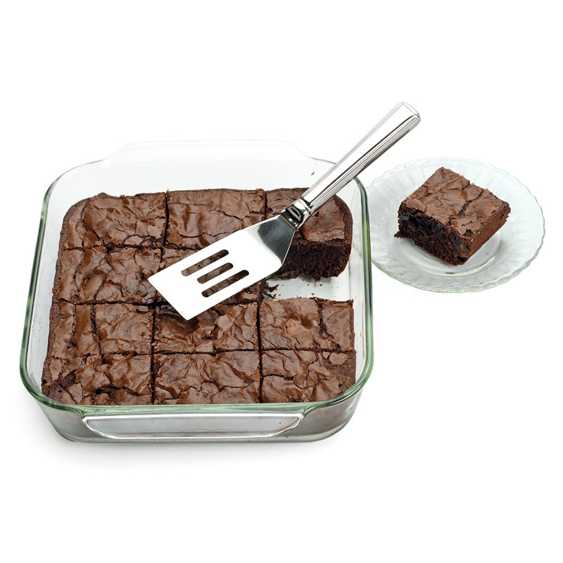 Stainless Steel Brownie Spatula with Slotted Blade