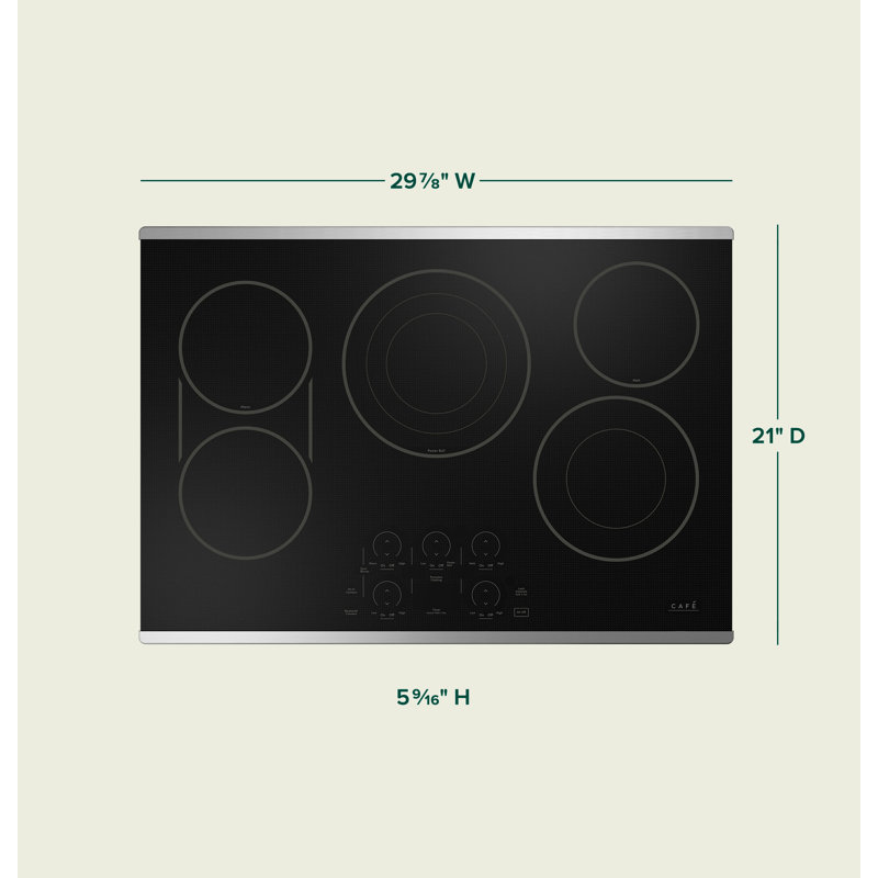 29.88" Electric Cooktop with 5 Elements, Stainless Steel
