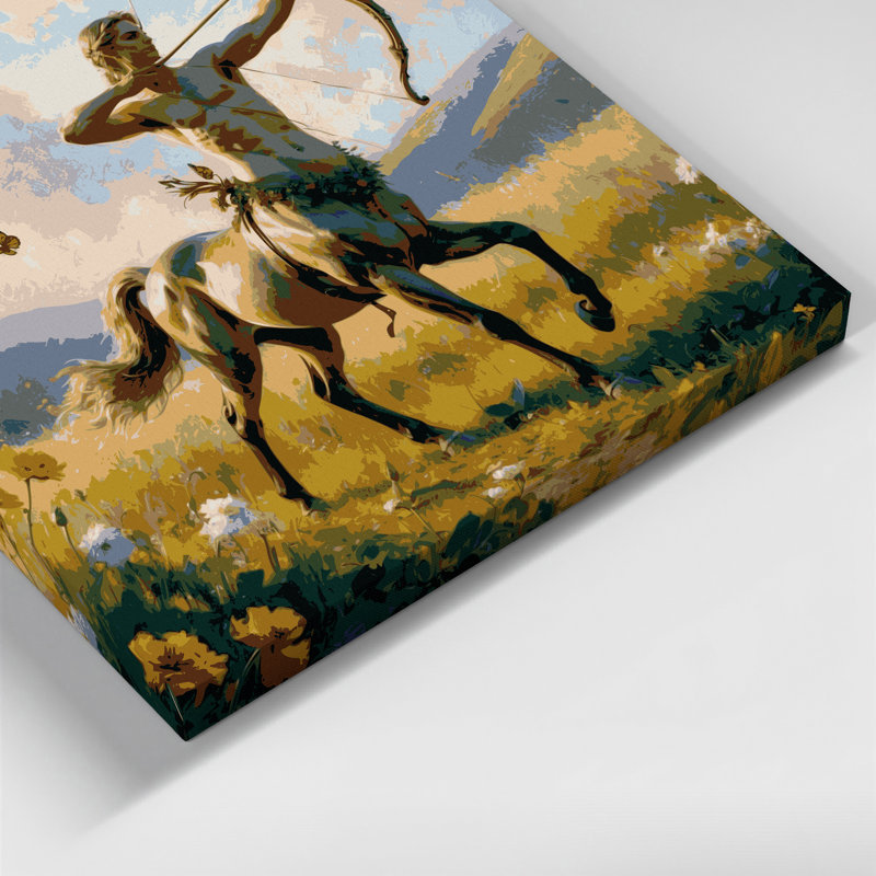 Art mural sur toile Sci Fi Centaur archer in meadow, 20" H x 24" W