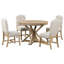 Table extensible et 4 chaises rembourrées pour la salle à manger et le salon-1402215681