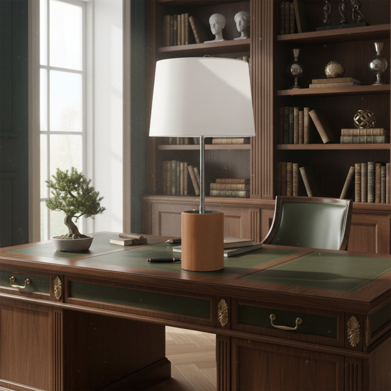 Wooden Base Table Lamp