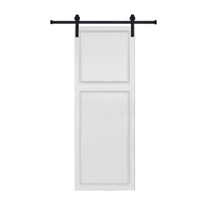 2-Panel Cottage style  door 3/4" thick 22 in. x 80 in. MDF White Barn Sliding Door With Hardware kit