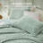 Bedsure Twin Size Comforter Sets - 2-Piece Double-Sided Fleece Fluffy Sage Green Bedding, Cozy Striped Aesthetic for Modern & Guest Bedrooms, All-Season Luxury Home Decor-114316021-114316016