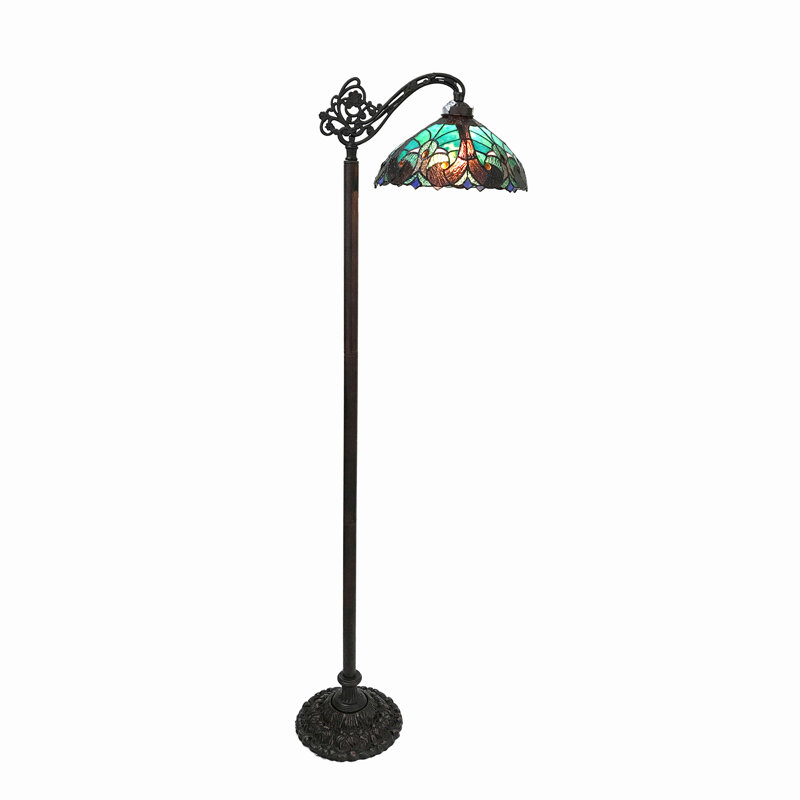 Lampe sur pied arquée 60 po Aldan, Vert