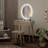 Leicester Vanity Table Set with Adjustable Brightness Mirror and Cushioned Stool-990797990