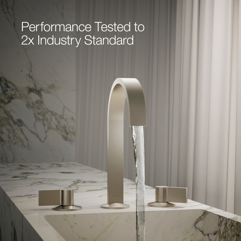 Components™ Bathroom Sink Spout with Ribbon Design, Vibrant Brushed Nickel