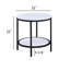 Table de bout ronde moderne avec tablette de rangement 1pc