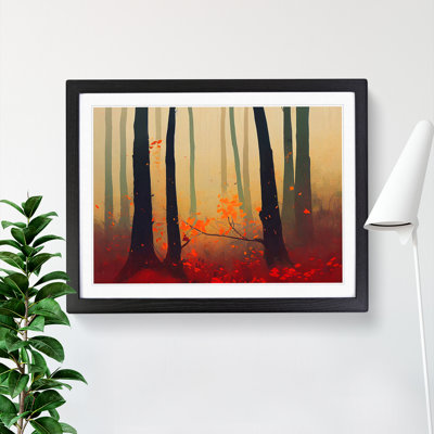 Vibrant Autumn Forest - Framed Print
