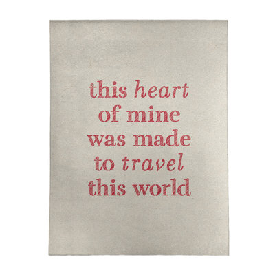 Tapis en poly citation "travel travel love quot"