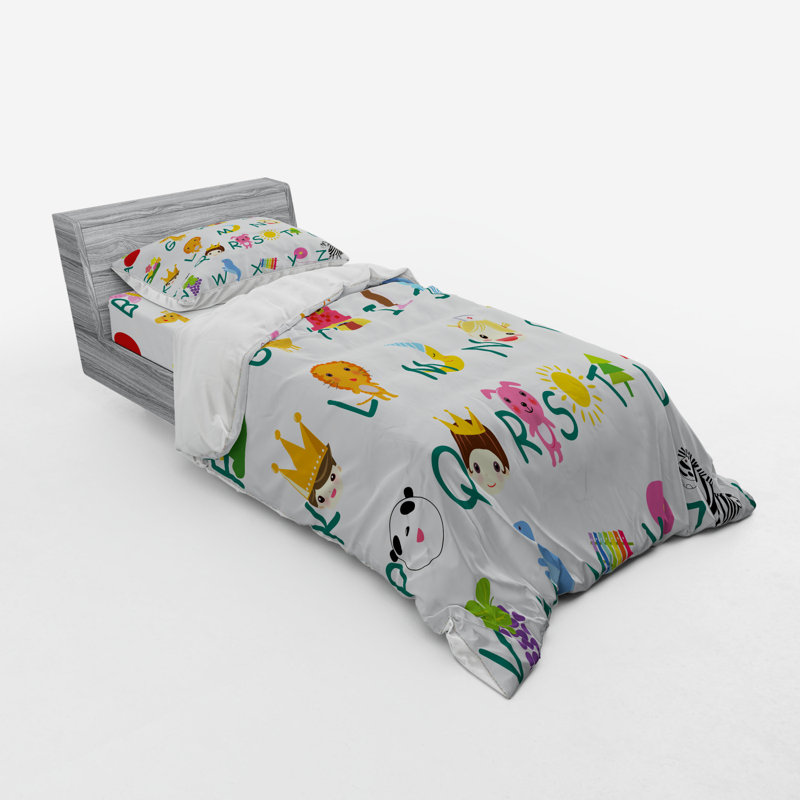 Ensemble de housse de couette éducatif, Housse de couette simple + 6 pièces supplémentai