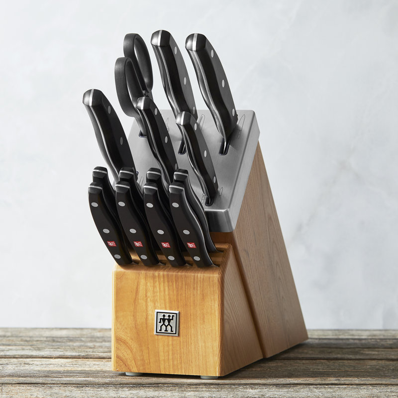 Twin Signature 15 Piece Self-Sharpening Knife Block Set, Natural