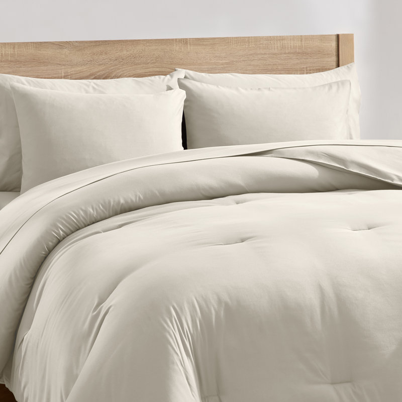 Ensemble d'édredon en microfibre 7 pièces avec draps, Édredon de grande taille et 6 pièces supplément, Gruau