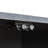 64-Inch Wavy TV Cabinet, Round Sideboard, Wooden Vertical Stripe Storage Cabinet, Aluminum Door Framed Tempered Glass Cabinet For Living Room/Bedroom/Entryway. Black,64''W X 15''D X 24''H.