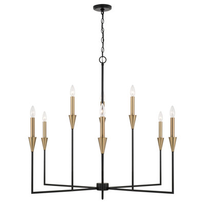 Avant 8 - Light Steel Dimmable Chandelier