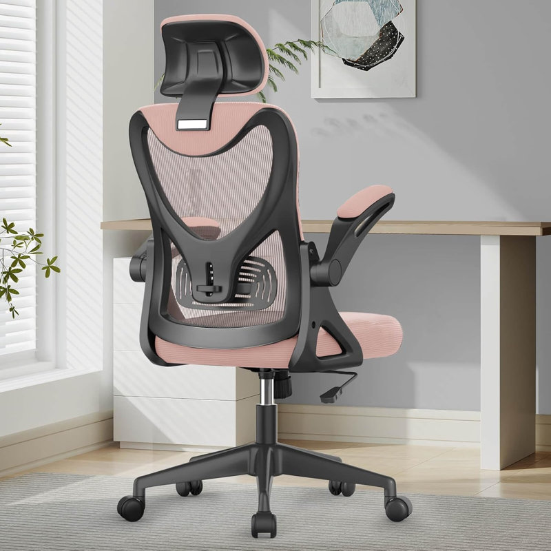 Ergonomic Office Chair, Computer Chair, Mesh Chair, Pink