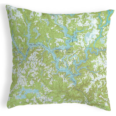  Housse et housse de coussin carré Lewis Lewis Lake, Al Nautical Map