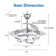 Elfred 42'' Modern DIY Shape Ceiling Fan with Lights, 6-Speed DC Motor Dimmable LED Ceiling Fan