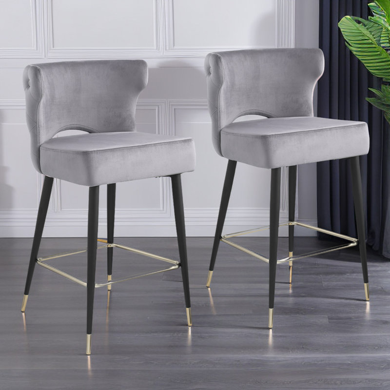 Tabouret de bar Kajan, Gris