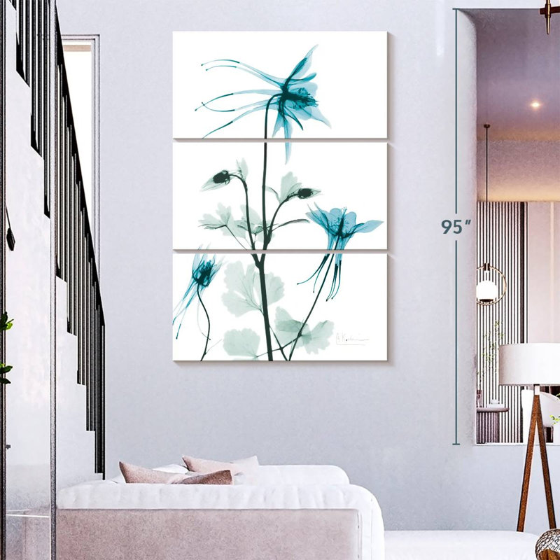 Harnek Aqua Columbine, 74" H x 48" W