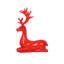 Statues de cerfs assis [Rouge]