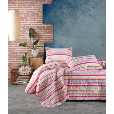 Cotton Striped Coverlet