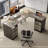 Daymen 63'' L Shaped Home Office Desk with 2 File &Storage Drawers, Corner Executive Desks with Monitor Stand and Open Compartments-399837374