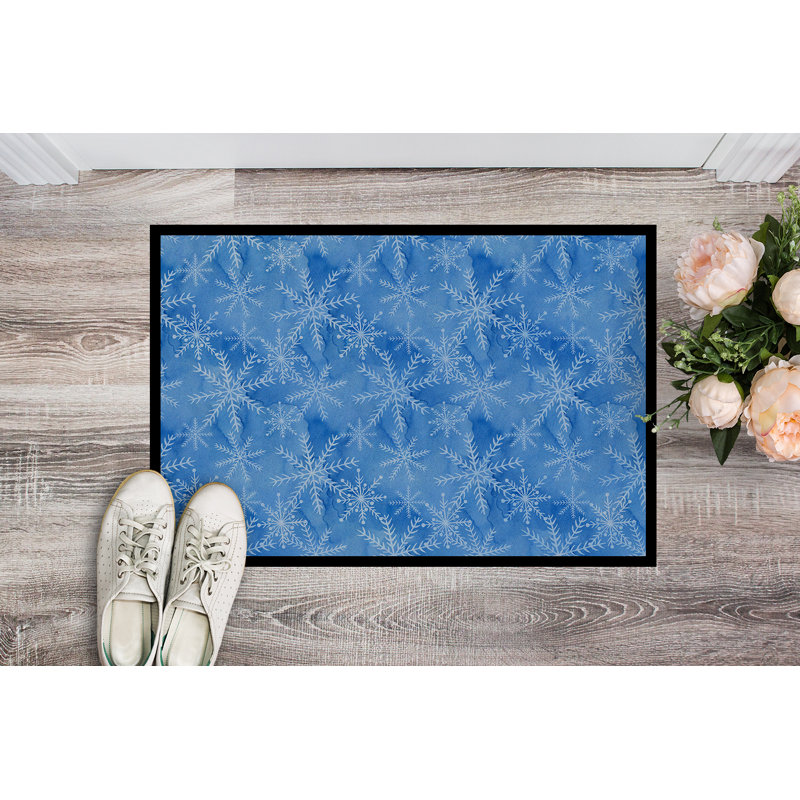 Paillasson de neige winter, Bleu foncé, 18 po x 27 po