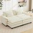 86'' Wide Comfy Cloud Couch Sectional Loveseat Sofa With 2 Ottoman