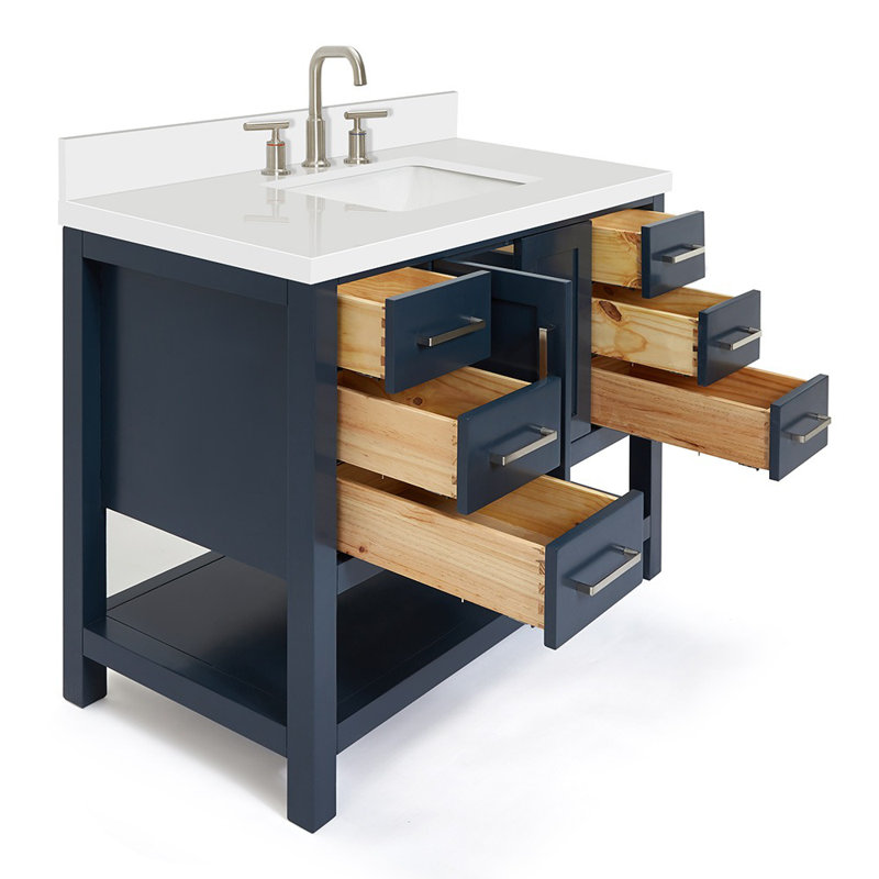 Magnolia Bath Vanity Oval Basin S043SWQ, Midnight Blue, Rectangular