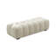 Banc rembourré en bois massif beige