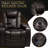 124.4 Inch Power Recliner 4 PC Set With Top-Grain Nappa Leather, Adjustable Relaxation, Smart Charging, And Dynamic RGB LED Lighting, Recliner-1936648129