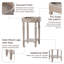 Table de bout avec tablette de rangement Rustic Farmhouse