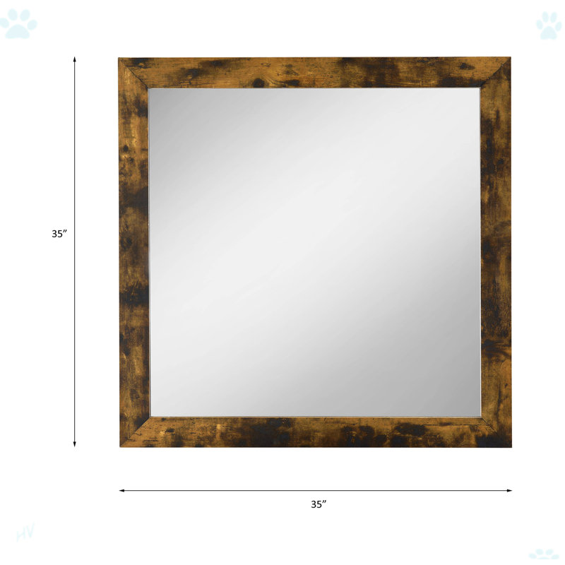 Miroir rustique Juvanth, Chêne