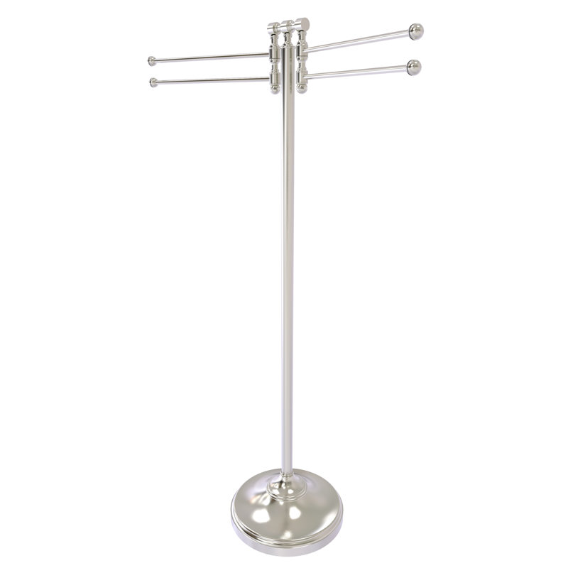 Porte-serviettes sur pied Gober, Nickel satiné