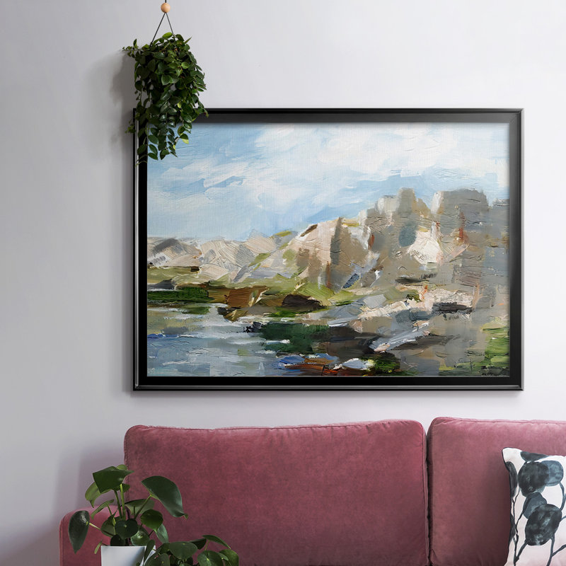 Western Cliff II, reproduction d'art sur toile, H 18 po x l 26 po, Argent