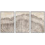 Anneau d'arbre «Œuvre de souche en bois de chêne rustique, décor de cabane de ferme, photos murales neutres, 3 pièces encadrées sur toile, impression numérique sur giclée»-91259874-119460510