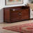 Bigham Storage Bench with 2-Section Cabinet in Brown Finish, 21.48" H X 39.63" W X 15.32" D