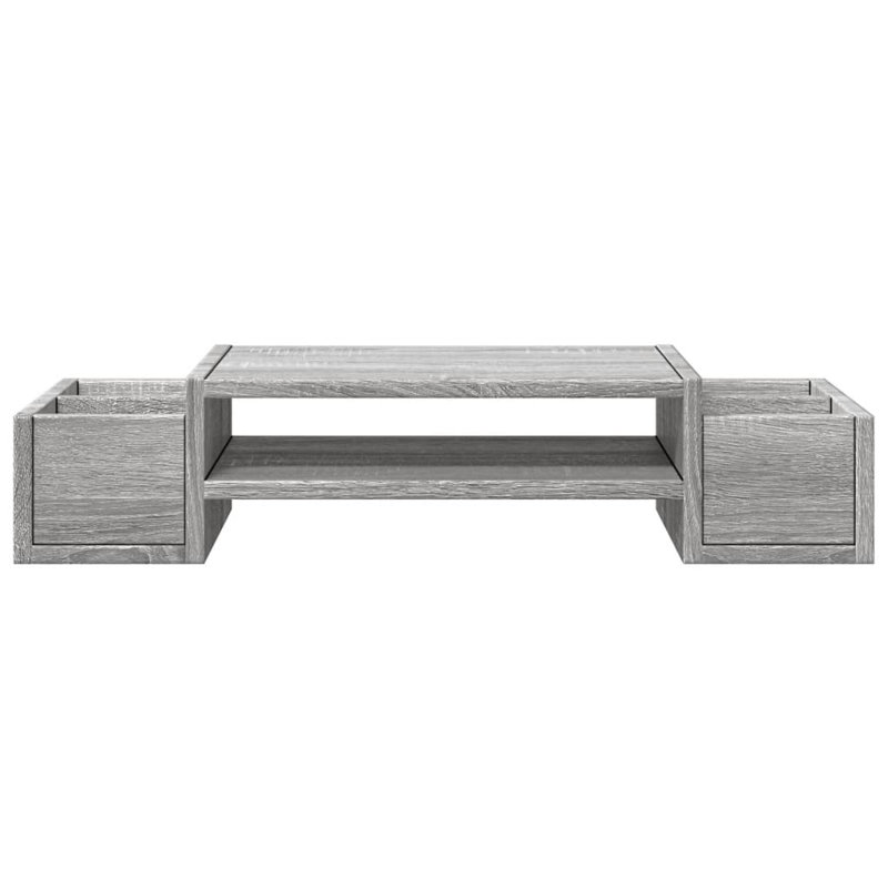Shirika Manufactured Wood Monitor Stand, Grey Sonoma